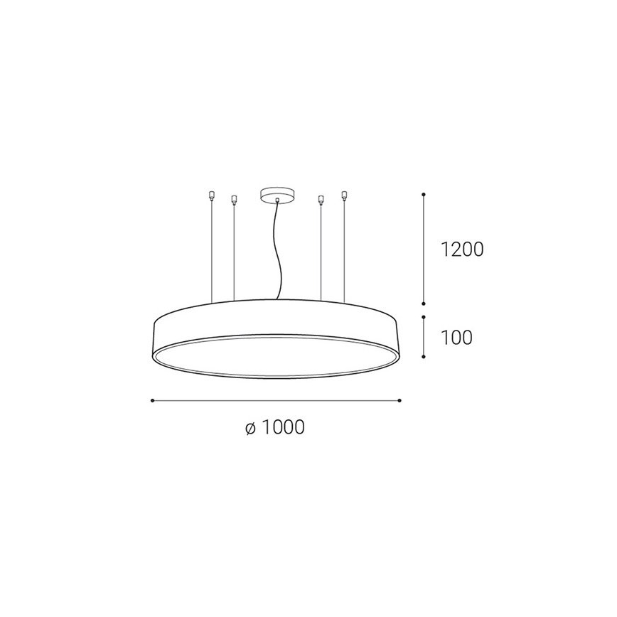 LED2 - Dimmbare LED-Hängeleuchte an einer Schnur MONO LED/153W/230V 3000K/4000K schwarz