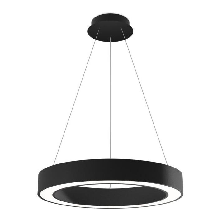 LED2 - Dimmbare LED-Hängeleuchte an einer Schnur SATURN LED/50W/230V 3000K/4000K schwarz