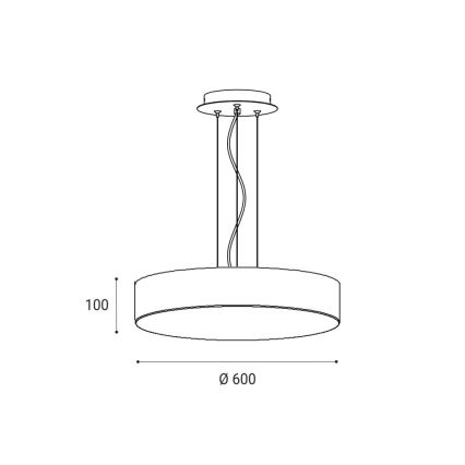 LED2 – Dimmbare LED-Hängeleuchte an Schnur MONO LED/60W/230V