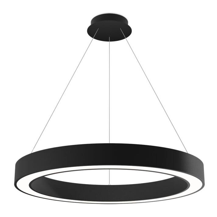 LED2 - Dimmbare LED-Hängeleuchte an Schnur SATURN LED/60W/230V 3000K/4000K schwarz