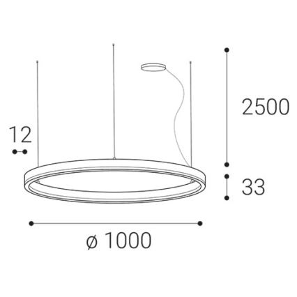 LED2 - LED dimmbare Hängeleuchte an Kabel SATURN LED/80W/230V Ø 100 cm weiß