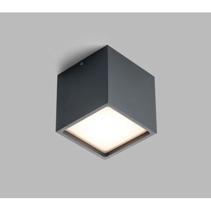 LED2 - LED-Außendeckenleuchte CUBE LED/12W/230V anthrazit IP54