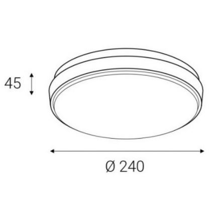 LED2 - LED-Außendeckenleuchte LUNA LED/25W/230V IP54 rund