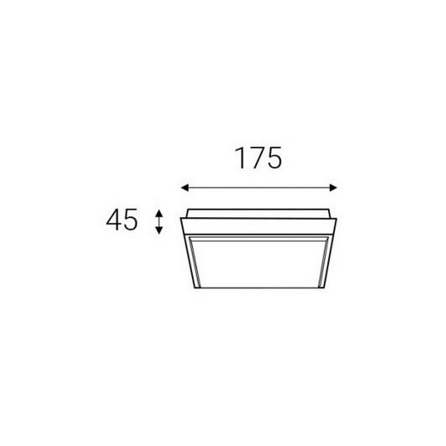 LED2 - LED-Außendeckenleuchte QUADO LED/10W/230V anthrazit IP54