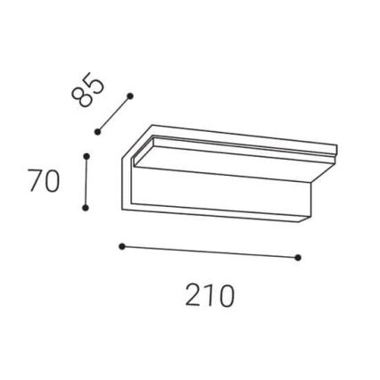 LED2 - LED-Außenwandleuchte mit Sensor HUGO LED/9W/230V IP54 3000K/4000K