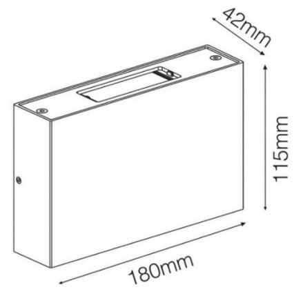 LED2 - LED-Außenwandleuchte BLADE 2xLED/12W/230V IP54