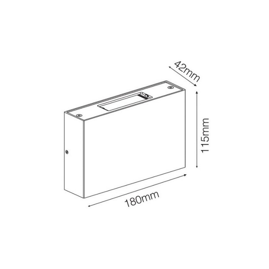 LED2 - LED-Außenwandleuchte BLADE 2xLED/12W/230V IP54