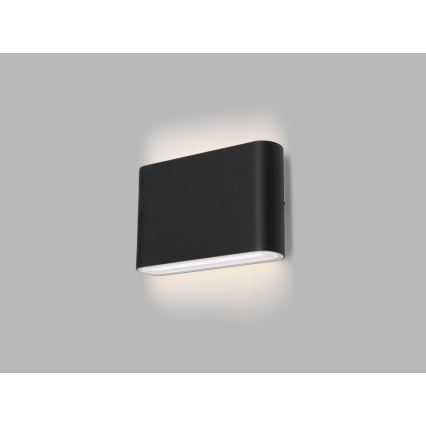 LED2 - LED-Außenwandleuchte FLAT 2xLED/3W/230V IP65 3000K/4000K/5700K schwarz