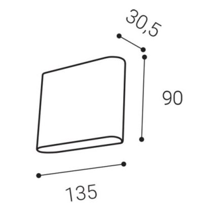 LED2 - LED-Außenwandleuchte FLAT 2xLED/3W/230V IP65 3000K/4000K/5700K schwarz