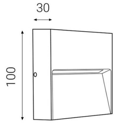 LED2 - LED Auβen-Wandbeleuchtung STEP ON LED/3W/230V anthrazit  IP54