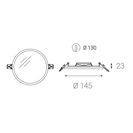 LED2 - LED-Badezimmer-Einbauleuchte SLIM LED/10W/230V IP43 CRI 90