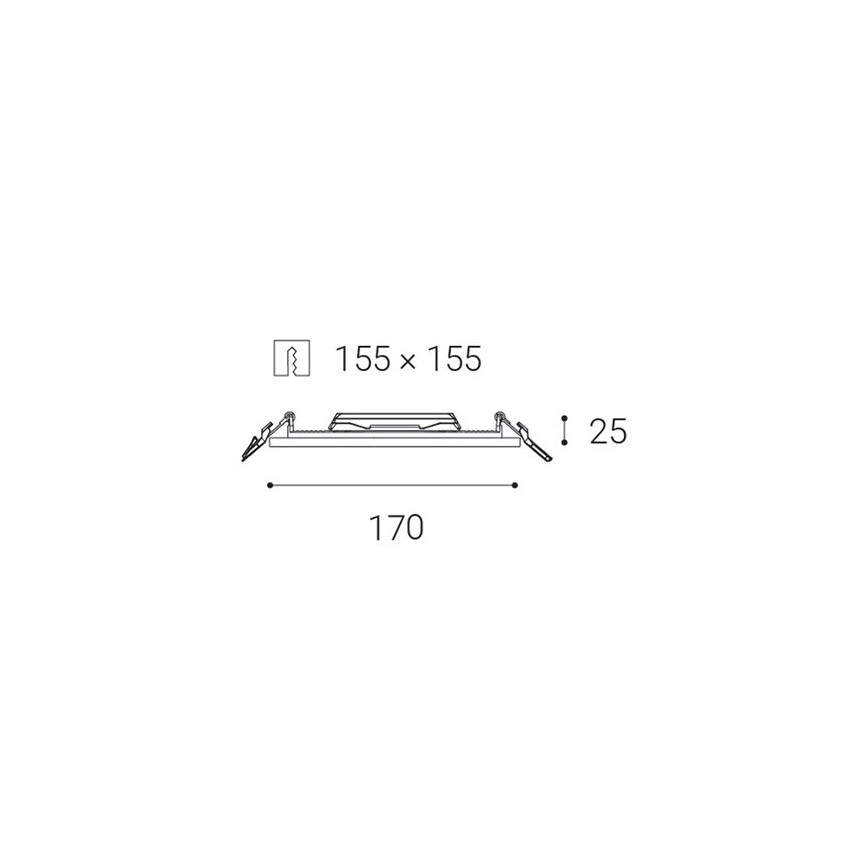 LED2 - LED-Badezimmer-Einbauleuchte SLIM LED/15W/230V IP43 CRI 90