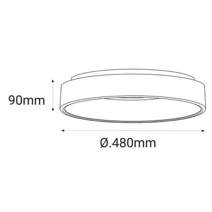 LED2 - LED-Deckenleuchte BELLA LED/40W/230V 3000/4000K schwarz