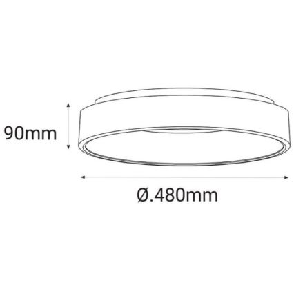 LED2 - LED-Deckenleuchte BELLA LED/40W/230V 3000/4000K weiß