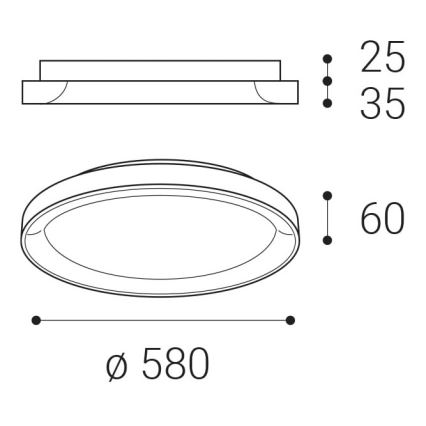 LED2 - LED-Deckenleuchte BELLA LED/48W/230V 3000K/4000K braun