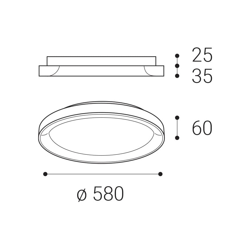 LED2 - LED-Deckenleuchte BELLA LED/48W/230V 3000K/4000K braun