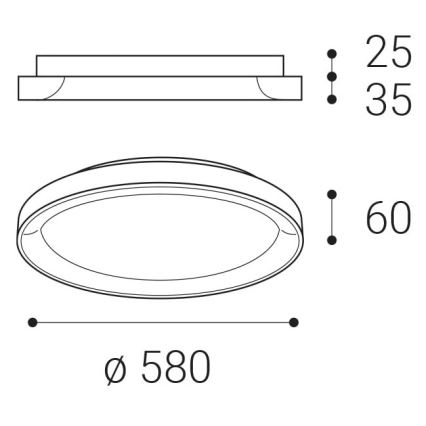 LED2 - LED-Deckenleuchte BELLA LED/48W/230V 3000K/4000K schwarz