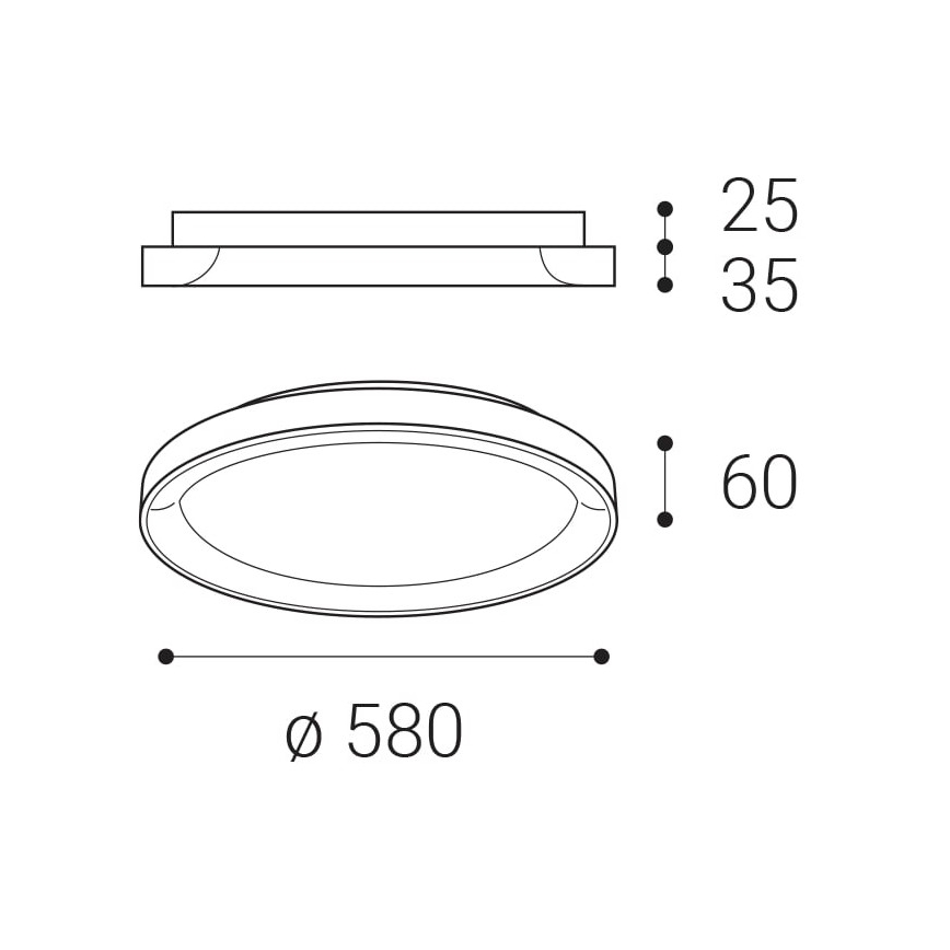 LED2 - LED-Deckenleuchte BELLA LED/48W/230V 3000K/4000K weiß