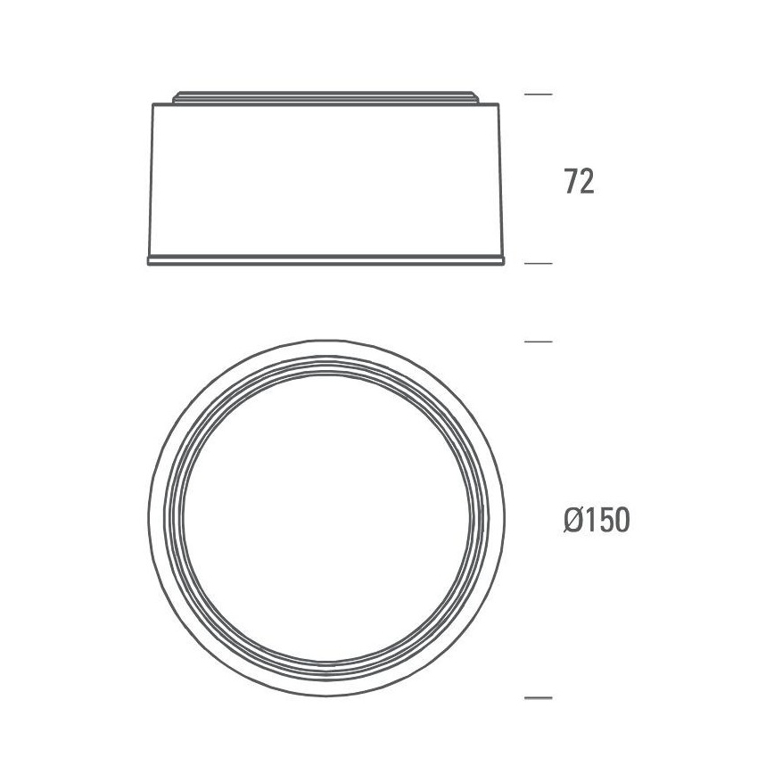 LED2 - LED-Deckenleuchte BUTTON LED/17W/230V anthrazit