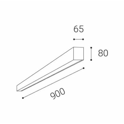 LED2 - LED-Deckenleuchte LINO LED/24W/230V 3000K/3500K/4000K schwarz 90 cm