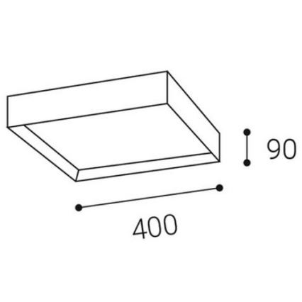 LED2 - LED-Deckenleuchte MILO LED/30W/230V schwarz 3000/4000K