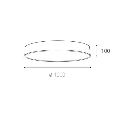 LED2 - LED-Deckenleuchte MONO LED/153W/230V 4000K d 100 cm weiß