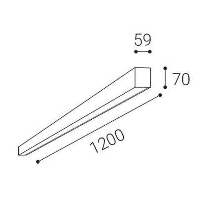LED2 - LED Deckenleuchte NOLI LED/40W/230V 3000/3500/4000K 120 cm schwarz