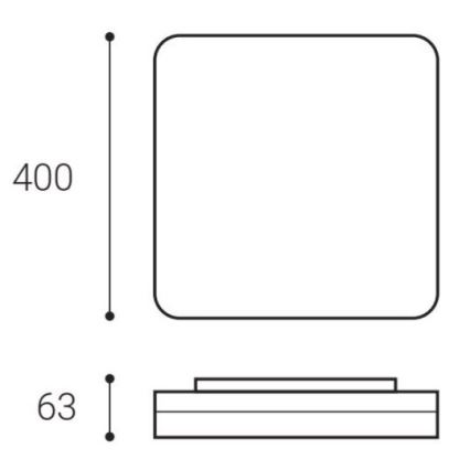 LED2 - LED-Deckenleuchte SQUARE II LED/30W/230V 3000/4000/5700K IP54