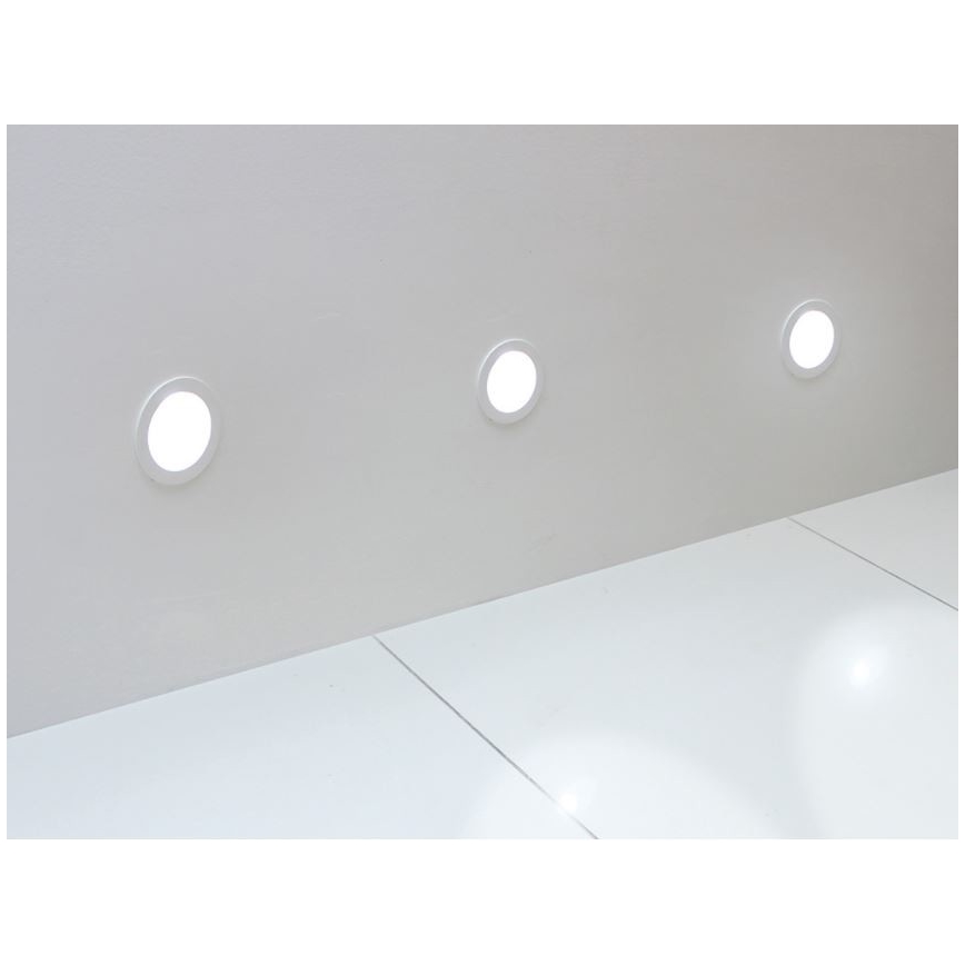 LED2 - LED-Einbauleuchte WALK LED/1W/230V + Montagekasten