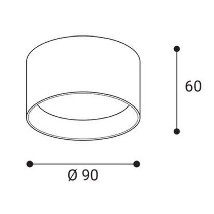 LED2 - LED-Einbaustrahler ZETA ON LED/8W/230V 3000/3500/4000K Ø 9 cm schwarz