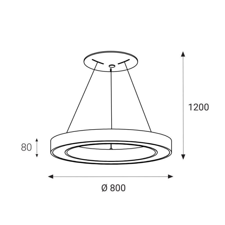 LED2 - LED-Hängeleuchte an Schnur SATURN LED/80W/230V 4000K d 80 cm weiß