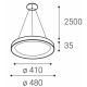 LED2 - LED-Kronleuchter an Schnur BELLA SLIM LED/38W/230V 3000/4000K weiß