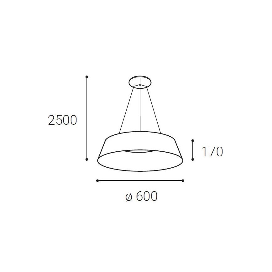 LED2 - LED-Kronleuchter an Schnur KATY LED/60W/230V 3000/4000K weiß