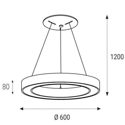 LED2 - LED-Kronleuchter an Schnur SATURN LED/50W/230V 3000/4000K weiß