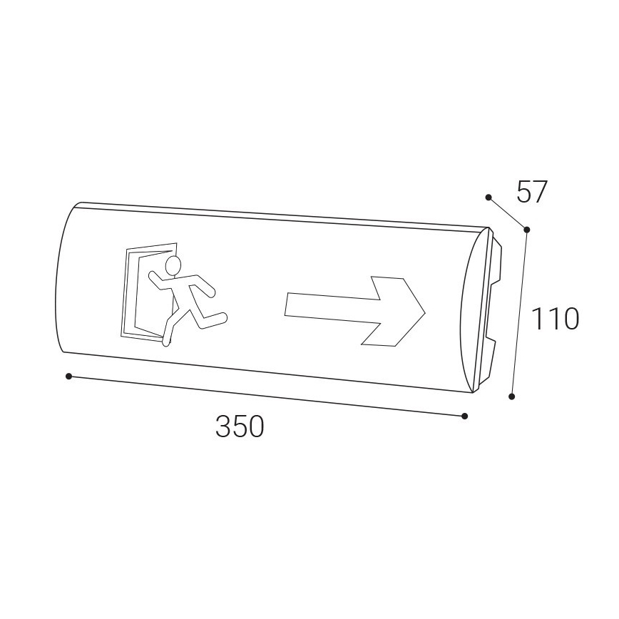 LED2 - LED-Notleuchte SAFE ON LED/3W/3,6V 6000K IP65