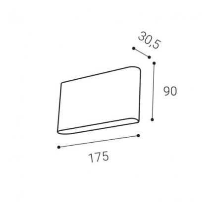 LED2 – LED-Outdoor-Wandleuchte FLAT 2xLED/5W/230V IP65