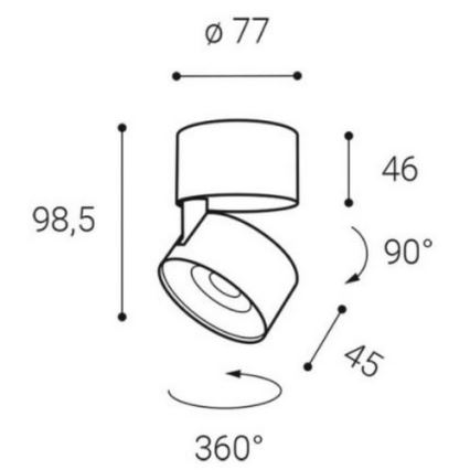 LED2 - LED Spotlight KLIP ON LED/11W/230V weiss