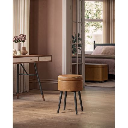 Lederhocker CORE, Cognac