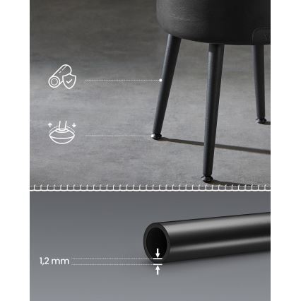 Lederhocker CORE, schwarz