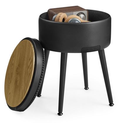 Lederhocker CORE, schwarz