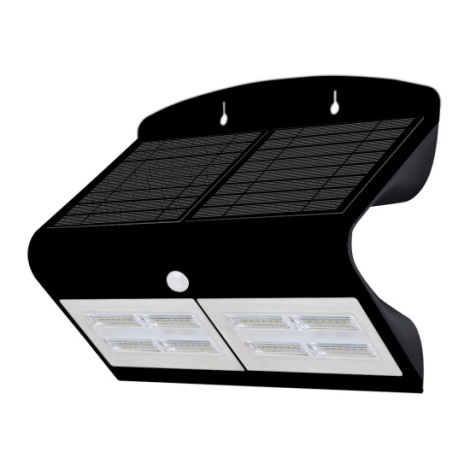 LEDKO 08430L - LED Solar-Wandbeleuchtung mit Sensor 1xLED/6,8W IP65 schwarz