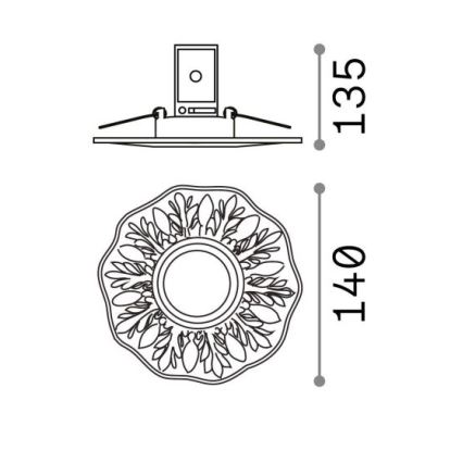 LEDKO 115610 - Einbaulampe POLKA 1xGU10/50W/230V