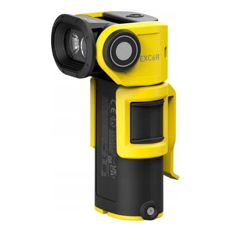 Ledlenser EXC6R - LED dimmbare wiederaufladbare Taschenlampe mit Ladestation LED/1900 mAh IP68 300 lm 10 h gelb