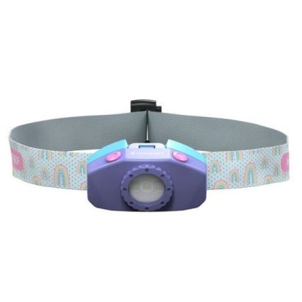 Ledlenser KIDLED4R RAINBOW - LED dimmbar, wiederaufladbar Kinder-Stirnlampe LED/280 mAh IPX4 40lm 18 h violett