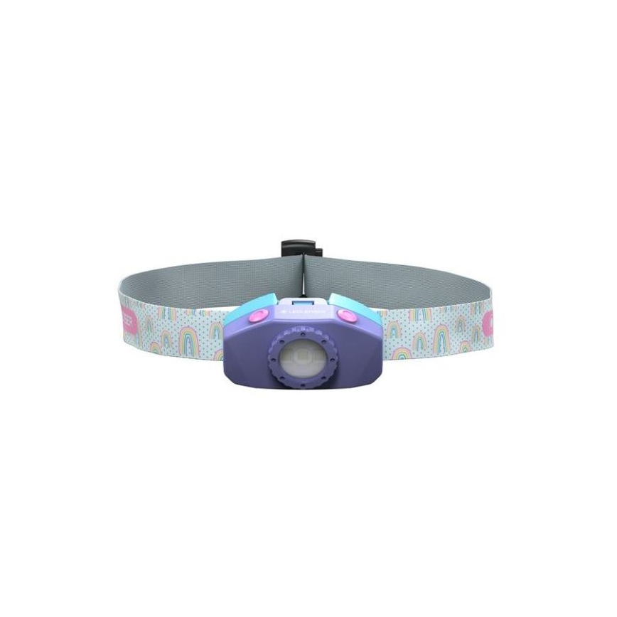 Ledlenser KIDLED4R RAINBOW - LED dimmbar, wiederaufladbar Kinder-Stirnlampe LED/280 mAh IPX4 40lm 18 h violett