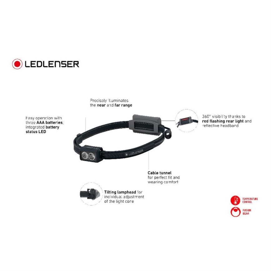 Ledlenser NEO3 - dimmbare LED-Stirnlampe LED/3xAAA IP54 400 lm 20 h blau
