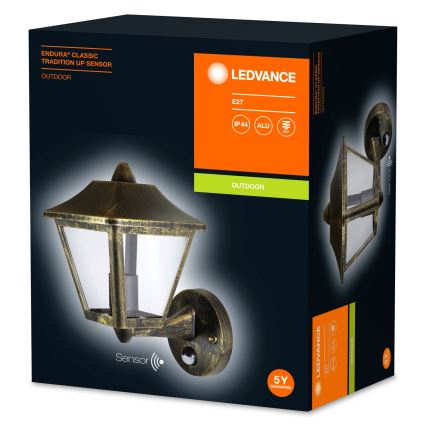 Ledvance - Außen-Wandleuchte mit Sensor ENDURA 1xE27/60W/230V IP44