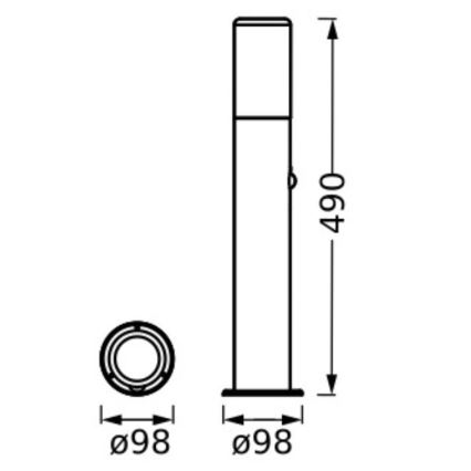 Ledvance - Außenleuchte mit Sensor FIGO CYLINDER 1xE27/20W/230V IP44