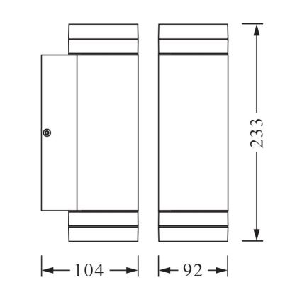 Ledvance - Außenwandbeleuchtung BEAM 2xGU10/35W/230V IP44