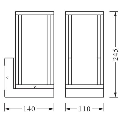 Ledvance - Außenwandbeleuchtung FRAME 1xE27/60W/230V IP44